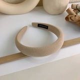 MENGJIQIAO Korean Beige Coffee Color Wide-brimmed Braid Autumn Hairbands Women Elegant Pear Tassel Hair Hoop Hair Accessories daiiibabyyy