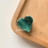Korean Cute Starry Sky Fashion Peach Heart Grandmother Green Small Hairpin For Women Simple Acetate Grabbing Clip Bangs Clip daiiibabyyy