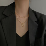 2022 Fashion Asymmetric Lock Necklace for Women Twist Gold Silver Color Chunky Thick Lock Choker Chain Necklaces Party Jewelry daiiibabyyy
