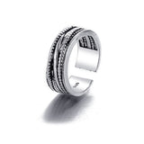 Luxury Smiley Face Open Rings for Women Creative Good Lucky Circle Cute Chain Ring Party Hollow Adjustable Punk Jewelry Gifts daiiibabyyy