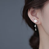 New Trendy Shell Cherry Flower Earrings Simple Design for Women Fashion Jewelry Wedding Party Gift S925 Stamp daiiibabyyy