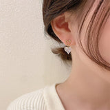 Drop Earrings for Women Fashionable Love Crystal Earrings Light Luxury Exquisite Simple Geometric Earrings Jewelry Wholesale daiiibabyyy