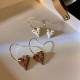 2022 Korean Elegant Metal Heart Hoop Earrings For Women Ladies Fashion Circle Oorbellen Party Jewelry daiiibabyyy