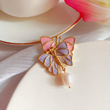 New Fashion Zinc Alloy Pearl Exquisite Butterfly Insect Brooch Hot Sale Party Jewelry Clothing Accessories Gift Girl daiiibabyyy