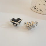 Trendy Hip hop Metal Thorns Heart Cool Girls Index Finger Rings Statement Jewelry For Women Fashion Exaggerate Open Rings Punk daiiibabyyy
