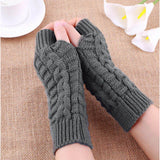 Women Half Finger Knitting Gloves for Woman Winter Soft Warm Knitting Arm Work Glove Soft Warm Mittens Fingerless Girl Gloves daiiibabyyy