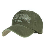 Daiiibabyyy Vintage Adjustable New York Embroidered Cap Washed Cloth Hats Men Winter Baseball Caps outside Causal Streetwear Dropship