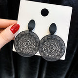 2021 New Fashion Simple Earrings For Women Exaggerated Wild Stone Geometric Shapes Marble Jewelry Gifts Banquet Girls daiiibabyyy