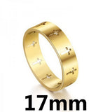 Trend Silver Color Alloy Rhinestone Cross Ring Geometric Heart Adjustable Open Rings For Women Fashion Jewelry Gift Dropshipping daiiibabyyy
