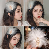 New Sweet Fairy White Feather Hair Clip Hairpins For Women Girls Wedding Daily Personality Feather Barrettes Hair Accessories daiiibabyyy