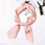 Daiiibabyyy Fashion Square Silk Scarf Headband for Women Solid Color 70 CM Hair Scarf Headwrap air Band Hair Ties Bandana Head Neck Scarf