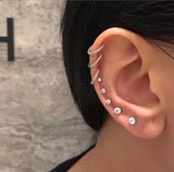 Earrings for Women Round Circle Cute Crystal Women Stud Earrings Set Korean Fashion Jewelry 2022 Accessories Wholesale