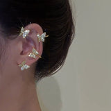 Christmas Snowflake Ear Clip Ear Cuff for Women Girls Trendy Butterfly Clip Earrings Without Piercing Party Wedding Jewelry Gift daiiibabyyy