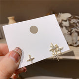Dominated asymmetric crystal Star modelling earrings fashion Korean joker Women Stud Earrings 2022 New daiiibabyyy