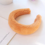 Winter Thick Furry Hairband Faux Fur Plush Headband Retro Headwear Warm Wide White Fluffy Headbands Hair Accessories For Women daiiibabyyy