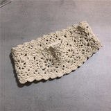 Daiiibabyyy Lace Headband Knitted Wool Woven Headband Korean Ins Retro Fairy Hair Accessory Spring and Summer Mori All-Matching