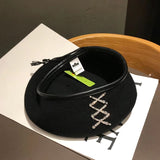 Daiiibabyyy Female Winter Headwear Beautiful Starfish Rhinestone Woolen Knitted Caps Women Fashion Pure Wool Beret Hats