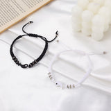 New Tai Chi Yin Yang Couple Bracelets Alloy Pendant Adjustable Braid Chain Bracelet Necklace Matching Lover Bracelets Necklaces daiiibabyyy