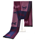Women's Scarf Winter Christmas Scarf Female Autumn and Winter Korean Version of Wool Knitting Thick Warmth All-match Red Scarf daiiibabyyy