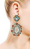 Luxury Women Earrings Silver Color Inlaid Natural Stone Zircon Dangle Earrings for Women Party Engagement Wedding Jewelry daiiibabyyy