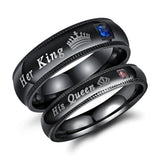 The New Crown Queen Titanium Steel Ring For Men 2021 Fashion Trend Black Couple Ring Punk Style Cool Boy Gift Party daiiibabyyy