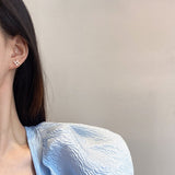 New Geometric Creative Earrings For Women 2022 Piercing Ear Bones Simple 3 Pc/Set Fashion Micro Pave Set Gift Party daiiibabyyy