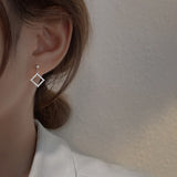 2021 New Trendy Diamond hollow Earrings Temperament Women for Wedding Party Girlfriend Gift Fashion Jewelry daiiibabyyy