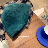 Women's Fashion Hats 2022 Female Autumn and Winter Japanese Fashion Warm Plush Bucket Hat New Rabbit Fur Fisherman Hat daiiibabyyy