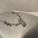 Stainless Steel Bracelet for Women Smiling Face Geometric Irregular Simple Letter Pendant Bracelet Jewelry Wholesale daiiibabyyy