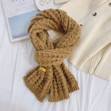 Winter  Fashion Female Millet Grain Solid Color Couple Student Shawl Warm Knitted Woolen Hat and Scarf Set Gorros Invierno Mujer daiiibabyyy