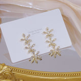 Ins Hot Sale Super Shining Exquisie CZ Flower Earrings for Femme AAA Zirconia Starfish Shape Stud Earring Wedding Jewelry daiiibabyyy