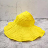 Daiiibabyyy Floded Sun hats for women Visors Hat Fishing Beach Hat  UV Protection Cap Black Causal Women Summer Caps Wide Brim Hat