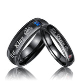 The New Crown Queen Titanium Steel Ring For Men 2021 Fashion Trend Black Couple Ring Punk Style Cool Boy Gift Party daiiibabyyy