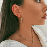 Lost Lady New Fashion Hoop Earrings Butterfly Ring-Shaped Ladies Earrings Jewelry Wholesale Direct Sales daiiibabyyy