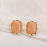 Round ball Beads Natural Stone Stud Earrings For Women Elegant Fashion Jewelry Brincos Aretes Female Dropping daiiibabyyy