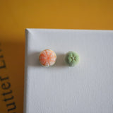 s925 Korean Lovely Fruit Earrings Creative Funny Flocking fruit earrings Cute Fun Earring Ear Jewelry personality Gift серьги daiiibabyyy