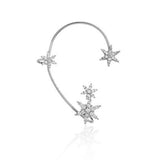 Daiiibabyyy 14 Styles Shiny Metal Ear Bone Clip for Women Sweet Butterfly Exquisite Sparkling Zircon Snowflake Ear Cuff Clip Earring Jewelry