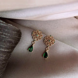Palace vintage earrings frosted antique gold earrings lady tea party ladies earrings daiiibabyyy