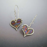 Trend Classic Silver Color Engraving Pattern Hook Earrings Women Creativity Shaped Heart Drop Earrings for Women Party Jewelry daiiibabyyy