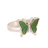 Vintage Butterfly Glitter Powder Adjustable Open Ring Unique Temperature Control Color Animal Rings Fashion Female Jewelry Gift daiiibabyyy