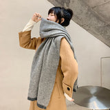 Luxury Brand Women Scarf  Winter Cashmere Ladies Scarf Solid Color Female Shawl High Quality Pashmina Long Scarves