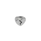 Lost Lady Broken Heart Ring Fashion Heart-Shaped Ring Alloy Jewelry Wholesale Direct Sales daiiibabyyy