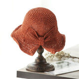 Womens Straw Hat Sun Hat for Women Beach Cap Summer Hats UV Protection, Ladies Foldable Fashion Bow Hats Brimmed daiiibabyyy