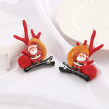2021 New Christmas Antler Hair Clips For Women Girls Gift Cute Hair Accessories Party Festival Gifts Cartoon Santa Christmas Hat daiiibabyyy
