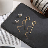 Long Tassel Drop Butterfly Heart Earrings Silver Gold Color 2022 Fashion Hanging Women Earrings Summer Jewelry Girls Party Gift daiiibabyyy