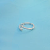 Semicolon Rings Girl's Adjustable Silvery Fashion Women Ring Mental Health Elegant Gifts Ring Inspirational New Style Jewelry daiiibabyyy