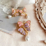 New Fashion Zinc Alloy Pearl Exquisite Butterfly Insect Brooch Hot Sale Party Jewelry Clothing Accessories Gift Girl daiiibabyyy