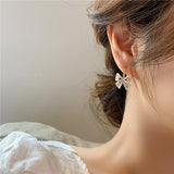Drop Earrings for Women Lovely Bow Pearl Earrings Fashionable Exquisite Student Earrings Jewelry Accessories Wholesale daiiibabyyy