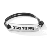 2021 New Engraved Leather Bracelet For Men Black Color customize Stainless Steel Bracelets For Women Men ID Bracelet Gift Party daiiibabyyy