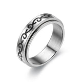 New Fashion Trend Ring For Men 2021 Punk Style Stainless Steel Rotation Free Rotation Compression Accessories Jewelry Gifts daiiibabyyy